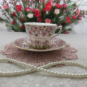 English Rose Rosina Teacup and Saucer - Fine Bone China Set