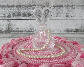 Stunning Art Deco Style Crystal Perfume Bottle | Collectible Vintage Home Decor