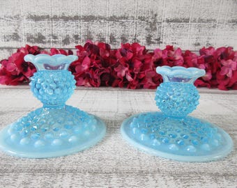 Lot De 2 Grands Bougeoirs En Verre Teinté Et Métal, 31 Cm, Style Vintage, Déco Intérieure