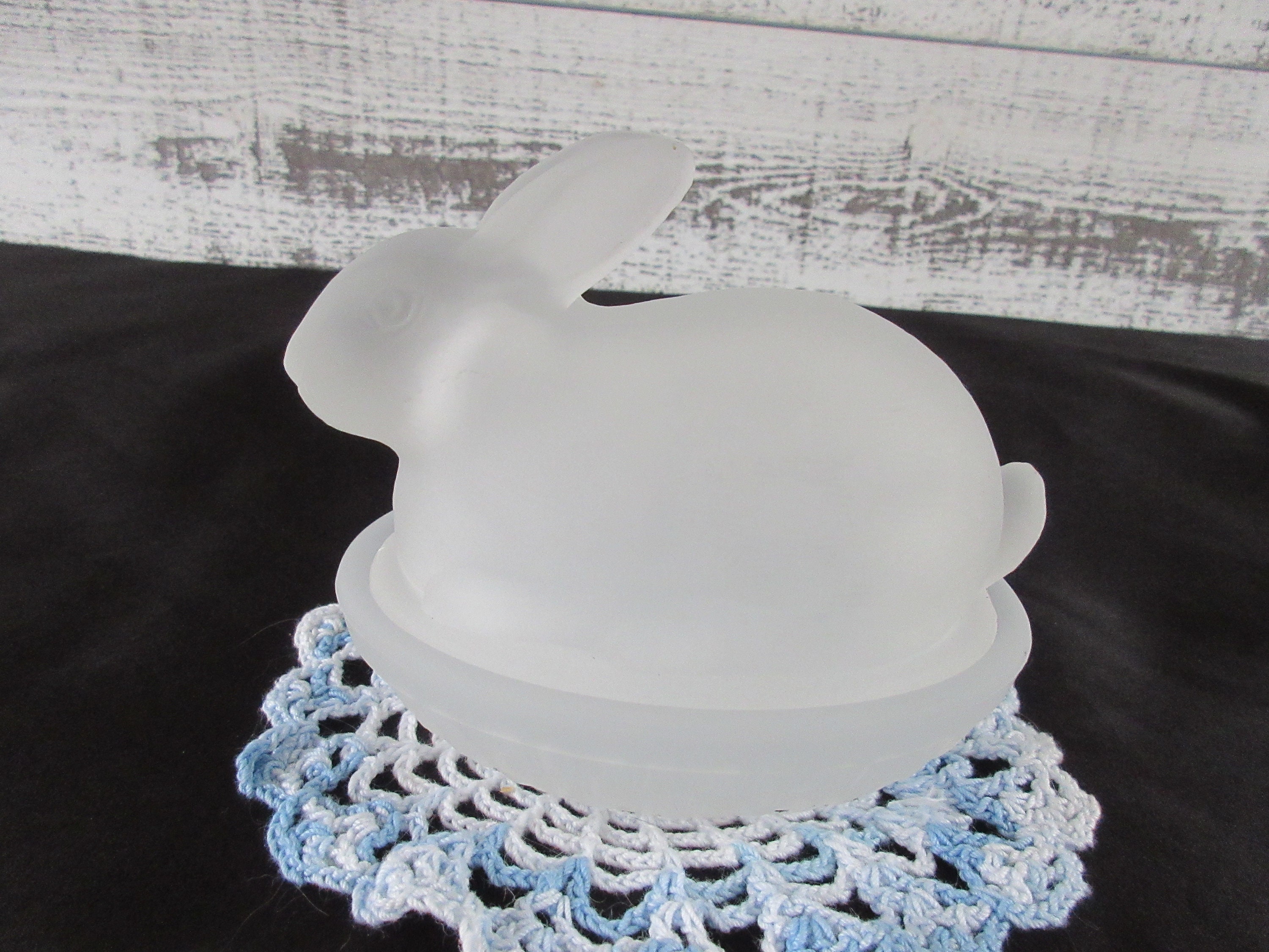Spring Rabbit Dish Charming Frosted White Bunny Dish Set - Ideal for Spring Tablescapes - Etsy