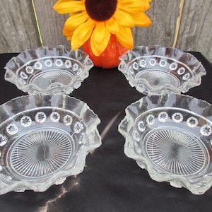 Vintage Glass Dessert Bowls, Bagley Katherine Small Bowls