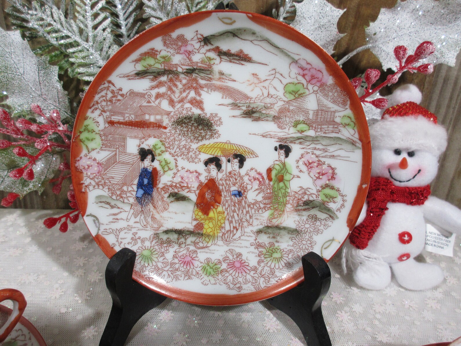 Vintage Asian Tea Cup and Saucer Set Etsy