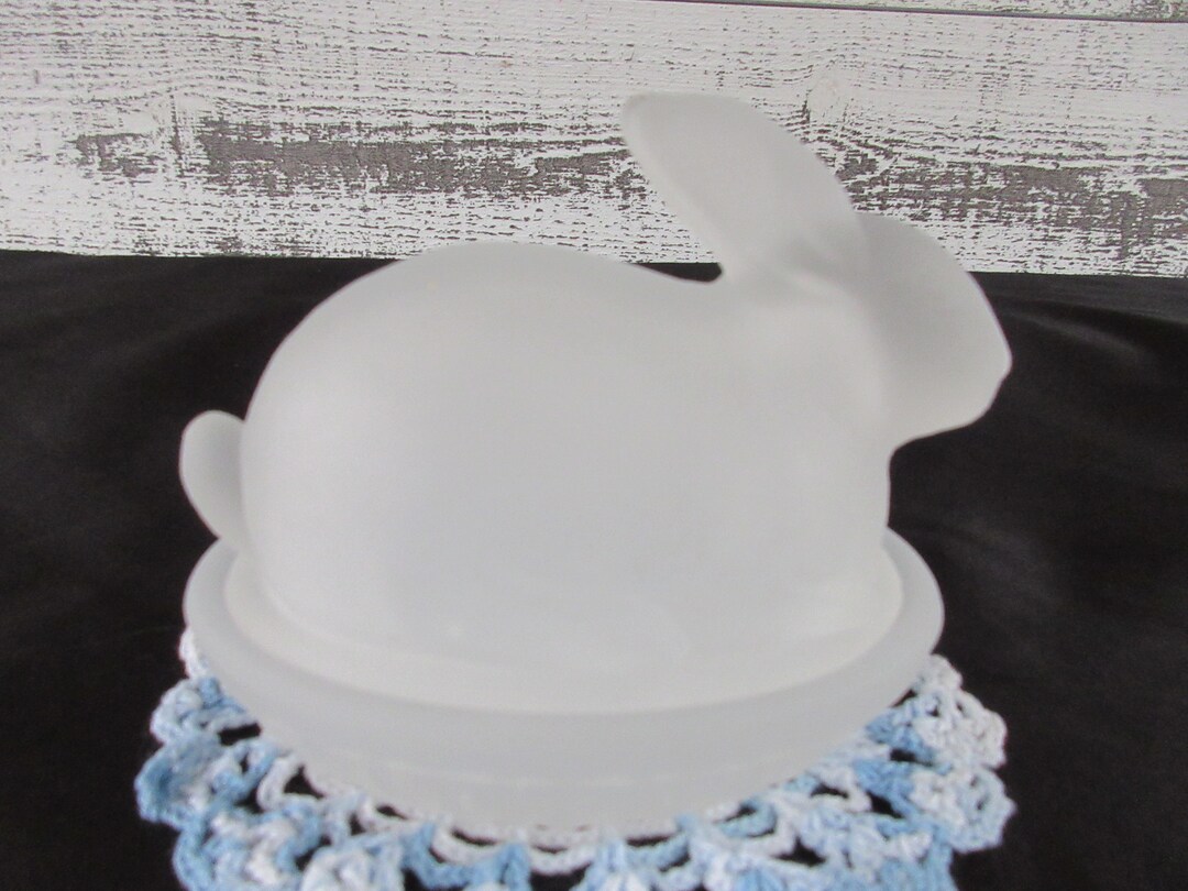 Spring Rabbit Dish Charming Frosted White Bunny Dish Set - Ideal for Spring Tablescapes - Etsy