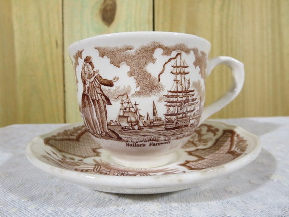 最先端 Vintage Etsy - England in Made Saucer, and Cup Tea Meakin Alfred 工芸品