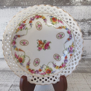 Delicate Reticulated Dresdent Bowl from Schumann Bavaria - Fine Porcelain Dish