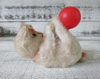 Whimsical Kitten Red Ball Windup Toy