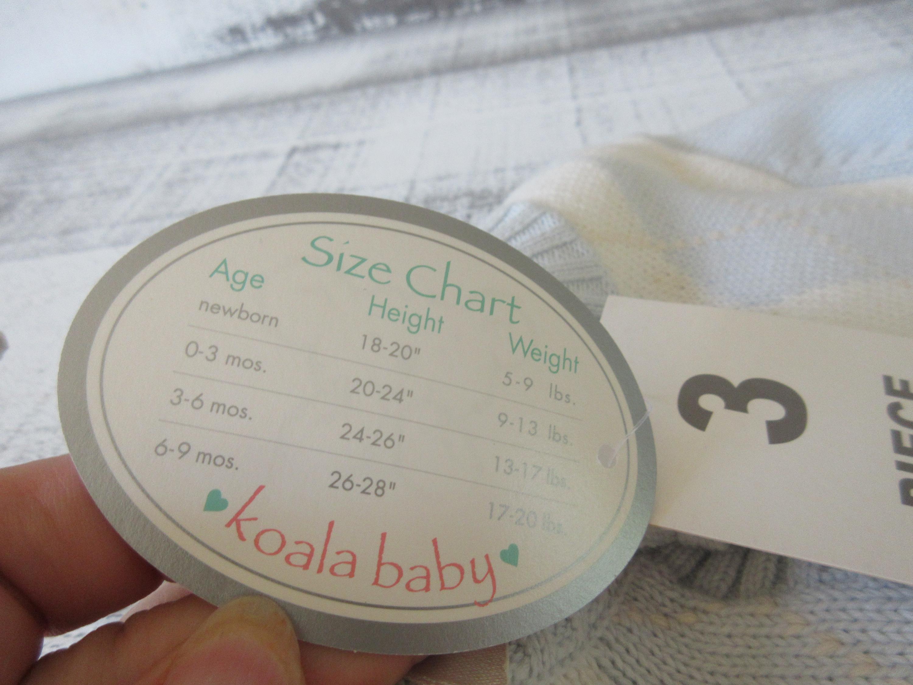 Set Regalo Neonato In Cotone Naturale 100% - 6 Pezzi Con Ricamo Koala - Ideale Per 0-4 Mesi - Senza Coloranti Chimici - Foto 2