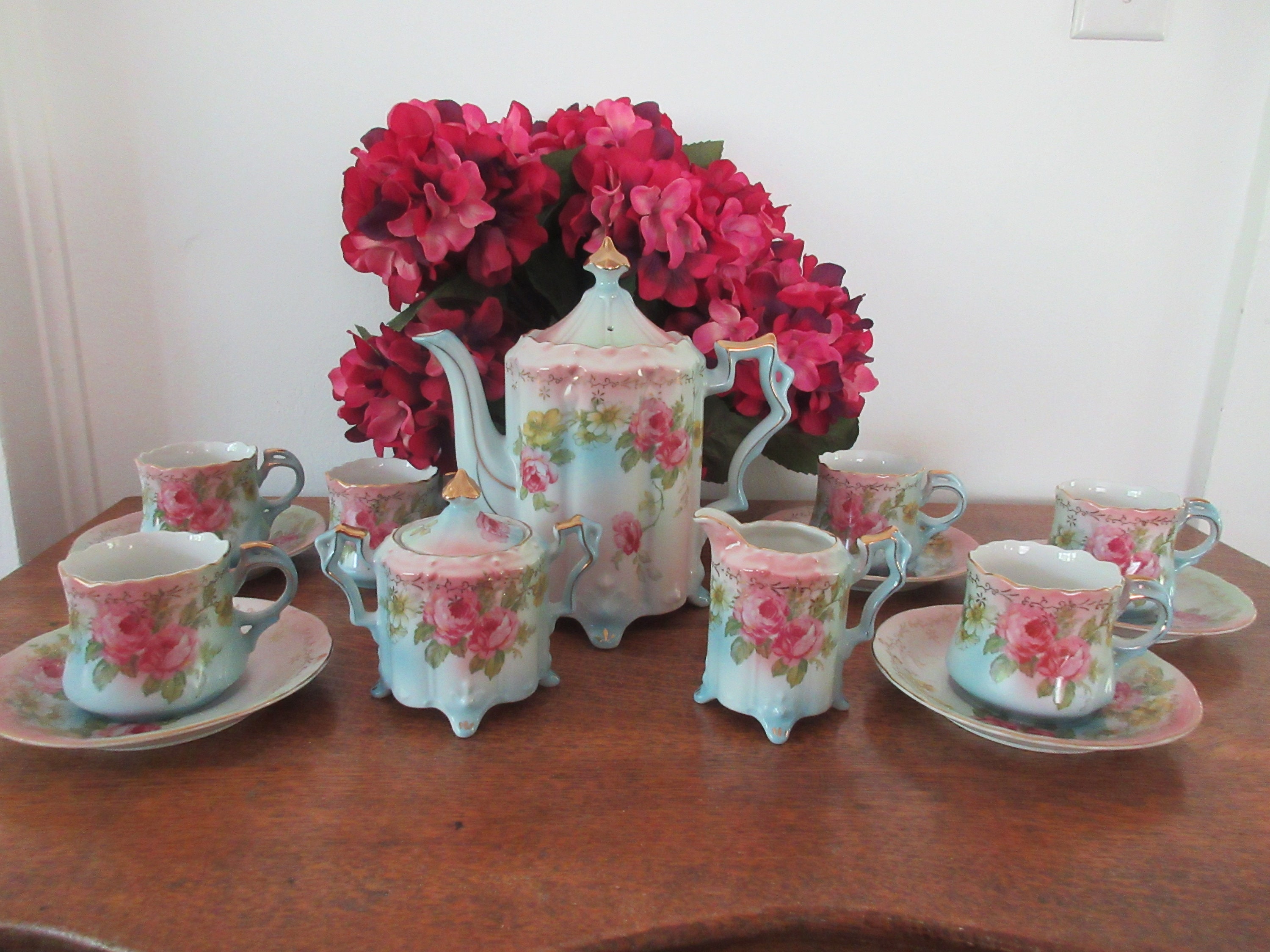 R&S Prussia Tea Floral Tea Set - Etsy 日本