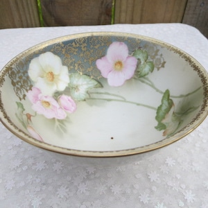 R.S. German Floral Footed Bowl