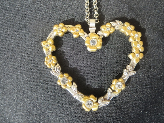 Heart Shaped Necklace Brighton Floral Heart Necklace Etsy Canada