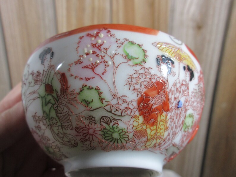 Vintage Asian Tea Cup and Saucer Set Etsy