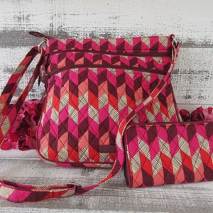 Vera Bradley RFID Gerogia bolso y cartera en Boho Chevron