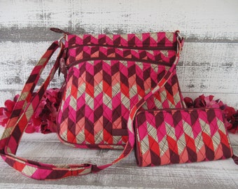 Vera Bradley RFID Gerogia Handbag and Wallet in Bohemian Chevron