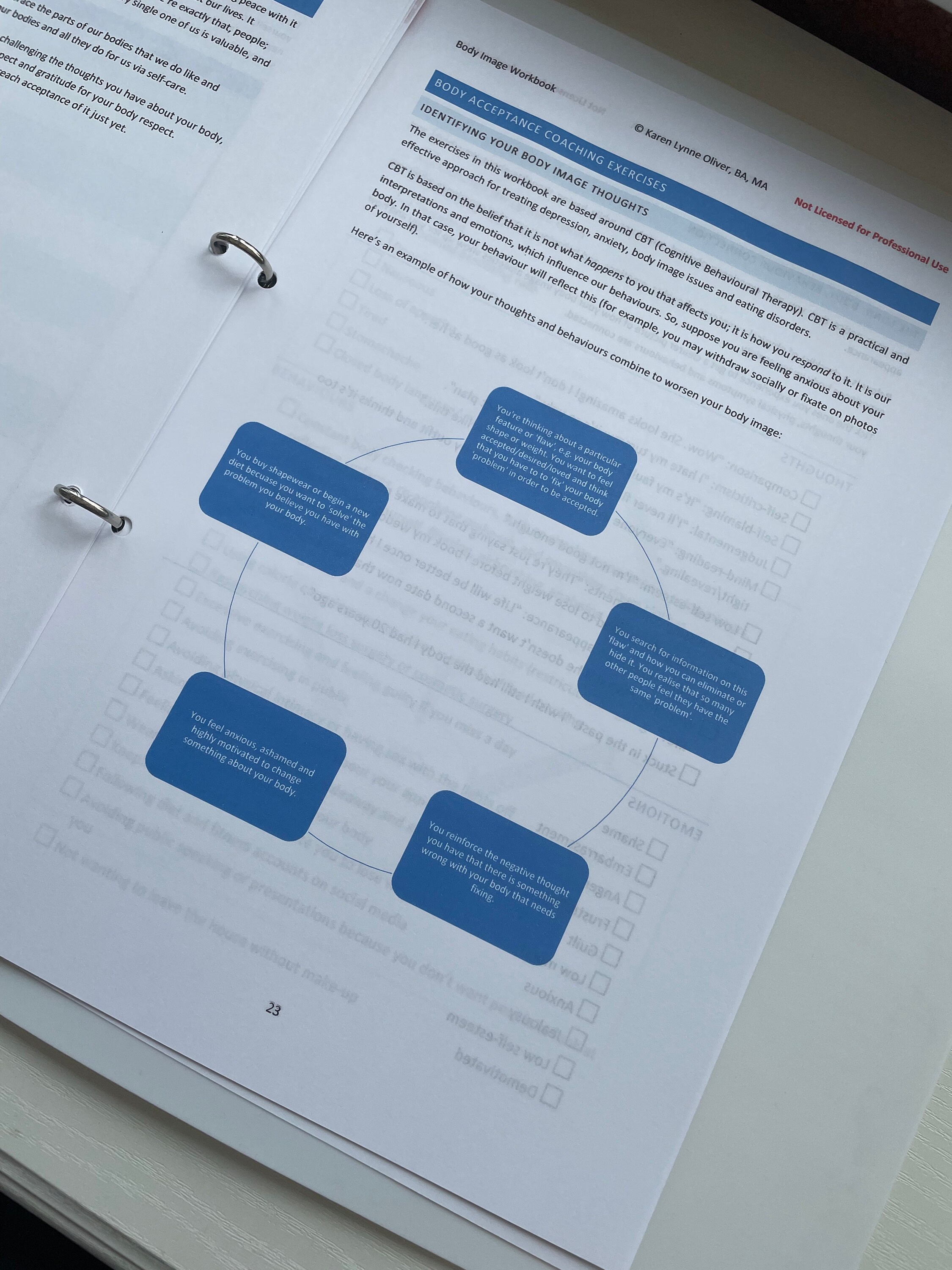 Self Acceptance Workbook:  Body Positive Practices - 0walw2r