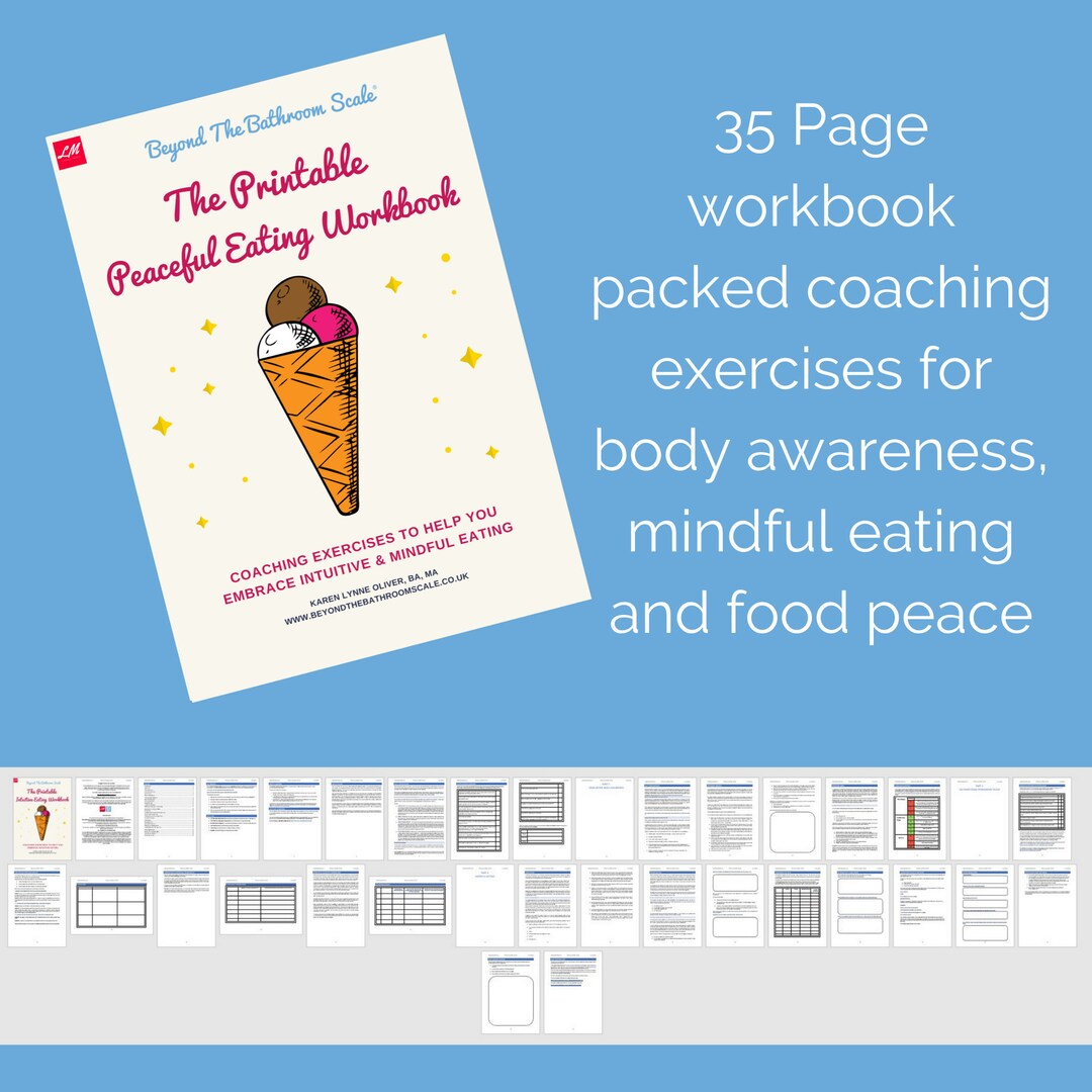 Mindful Intuitive Eating & Food Freedom Workbook PDF Workbook for Diet ...