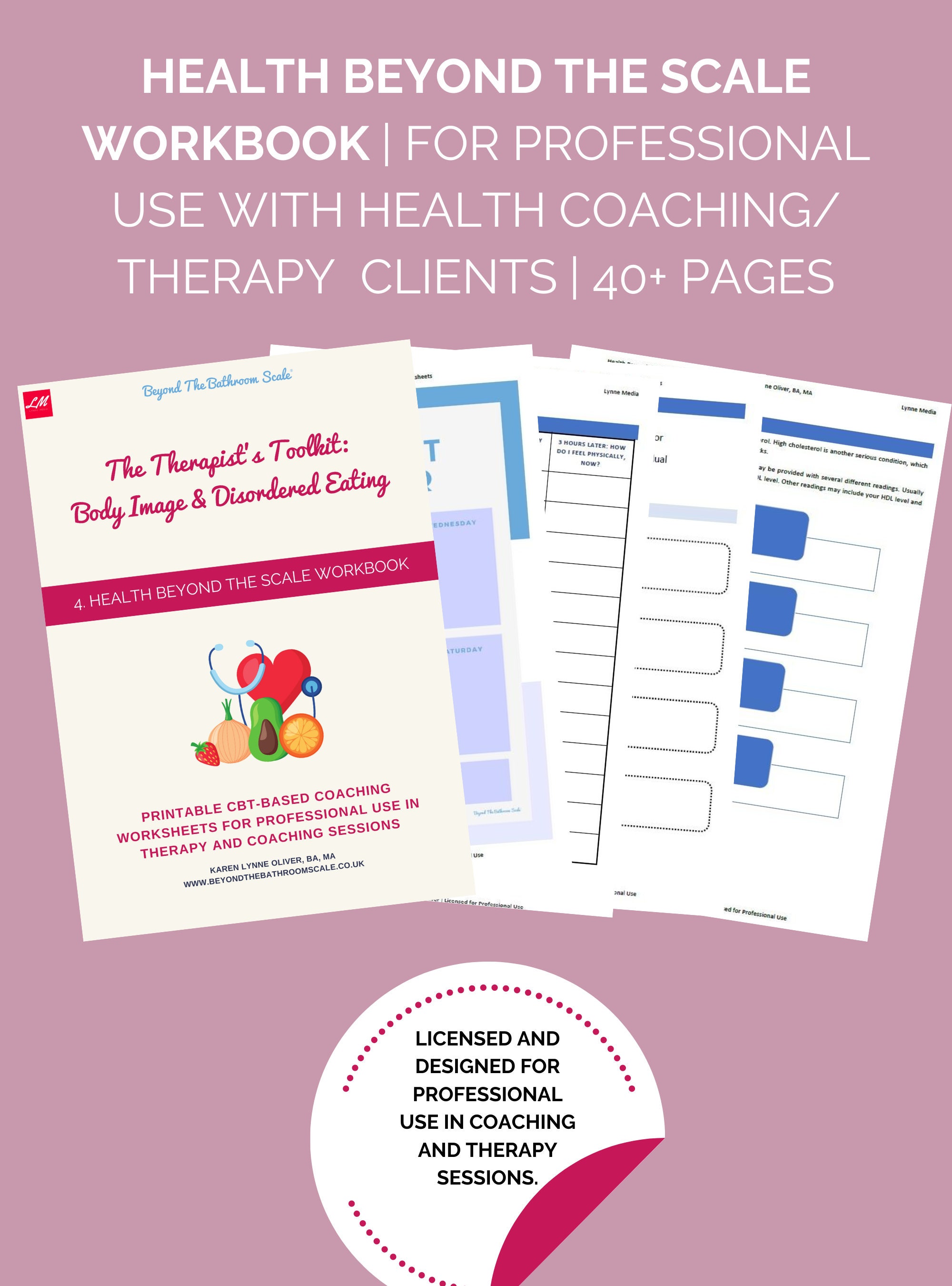 Body Image & Disordered Eating | CBT Workbooks | Digitally Fillable and ...