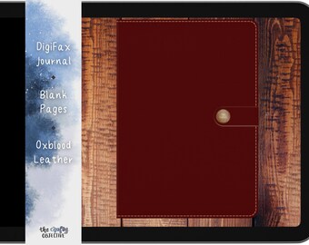 DigiFax Digital Journal • Blank Pages, Oxblood Leather (PDF)