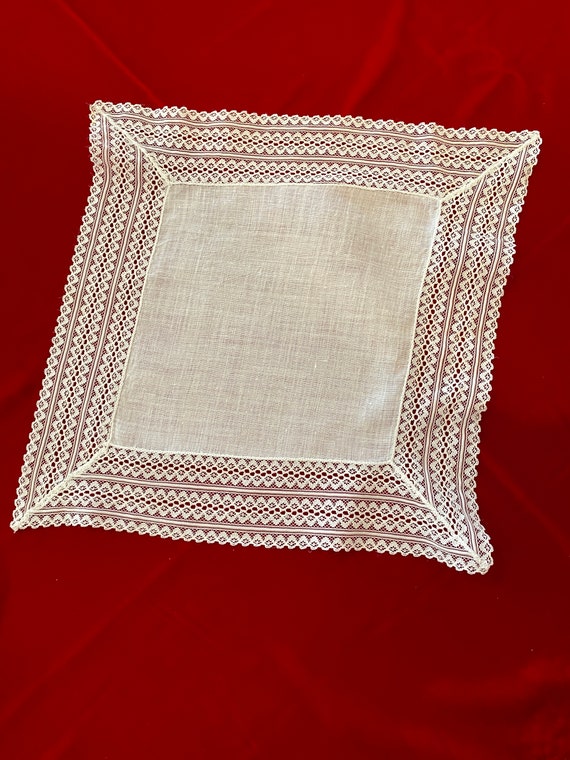 Lace trimmed handkerchief