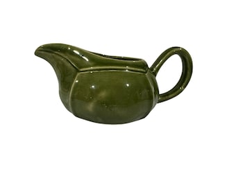 Vintage Paden City Dell groene keramische melkkannetje