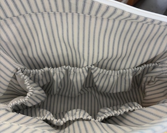 Bolso cambiador acolchado hecho a mano / Bolso tote de tela Peter Pan, bolso de viaje con múltiples bolsillos