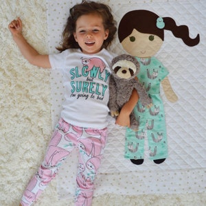 Printed PJ Pattern, Paper Doll Blanket Clothing Pattern, Children&#39;s Sewing Pattern, Unique Children&#39;s Gift, Baby Shower Gift