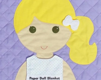 Printed Hair Style Pattern for Paper Doll Blanket, Digital Pattern, Original Paper Doll Blanket Hair Style Pattern, Children's Sewing Gift