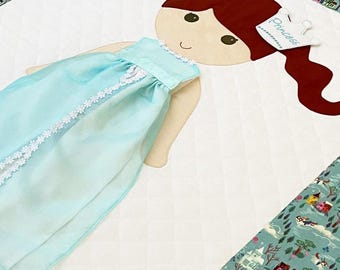 Instant Download Paper Doll Blanket Pattern, Dress Up Doll Sewing Pattern, Unique Children's Gift, Grandma Sewing Gift, Gift Sewing Pattern