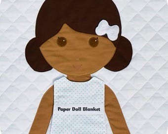Instant Download Paper Doll Blanket Pattern, Dress Up Doll Sewing Pattern, Unique Children's Gift, Gift From Grandma, Baby Shower Gift