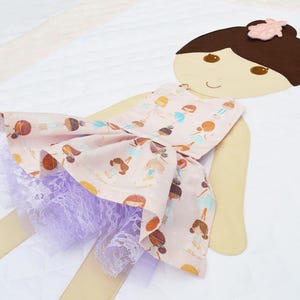 Printed Skirt and Tank Pattern, Paper Doll Blanket Clothing Pattern, Dress Up Doll Sewing Pattern, Outfits for Paper Doll Quilt