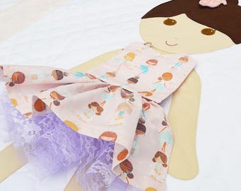 Patroon rok en tanktop, paper doll deken kledingpatroon, naaipatroon aankleedpop, outfits voor paper doll quilt