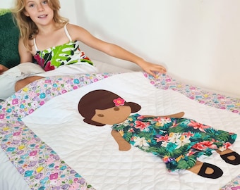 Printed Maxi Dress Pattern, Digital Pattern, Paper Doll Blanket Clothing Pattern, Original Paper Doll Blanket Clothing Pattern