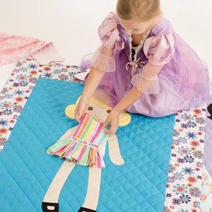 PDF Party Dress Pattern, Digital Pattern, Paper Doll Blanket Clothing Pattern, Doll Party Dress Pattern