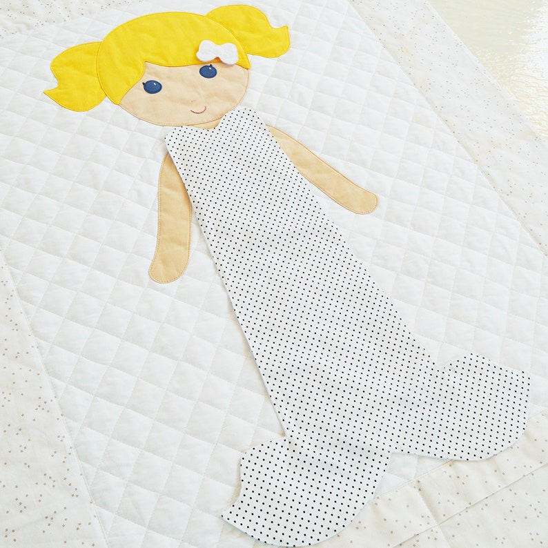 PDF Mermaid Pattern Digital Pattern Paper Doll Blanket Etsy