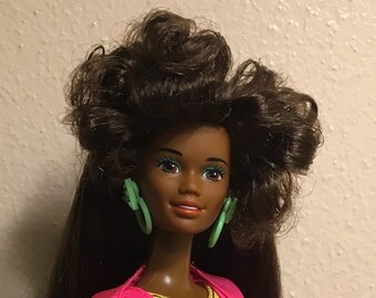African American Barbie Restyled Gorgeous Vintage Barbie In Etsy