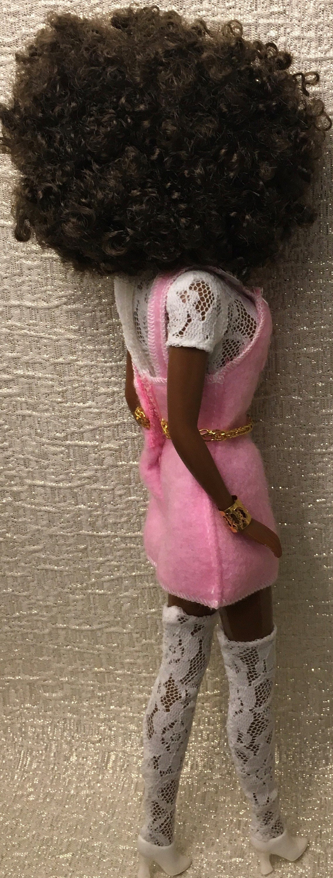 black barbie pink dress Shiona Turini's Black Barbie Collection Celebrates Black Beauty