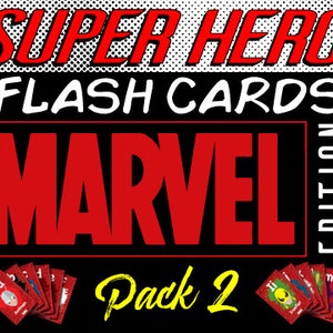 Superhero Flash Cards - Marvel Edition - Pack 2 - Etsy