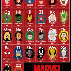 Superhero Flash Cards - Marvel Edition - Pack 1 - Etsy
