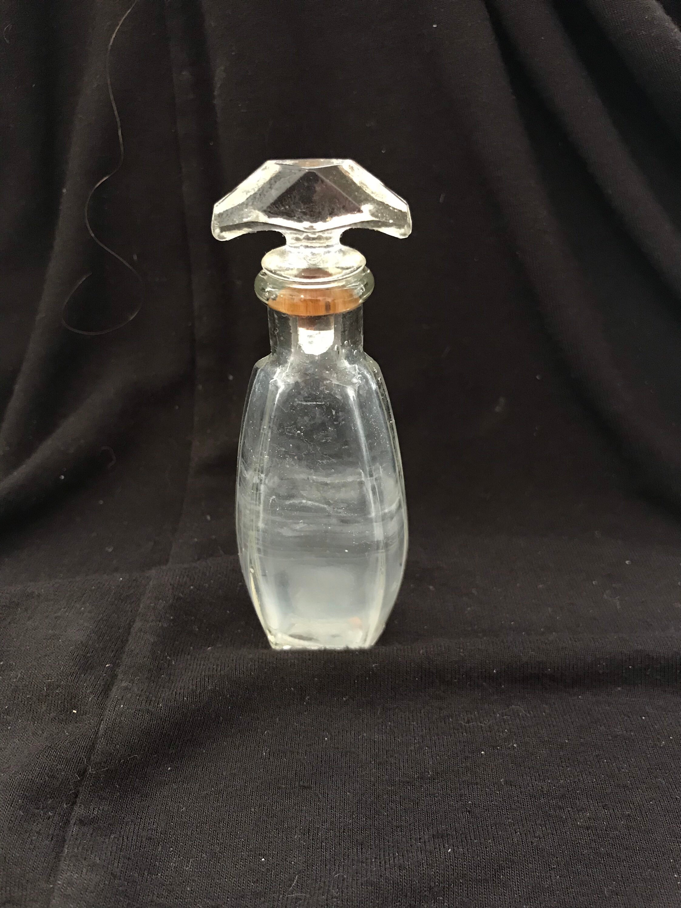 Vintage Clear Glass Perfume Bottle With Glass Stopper. Etsy UK