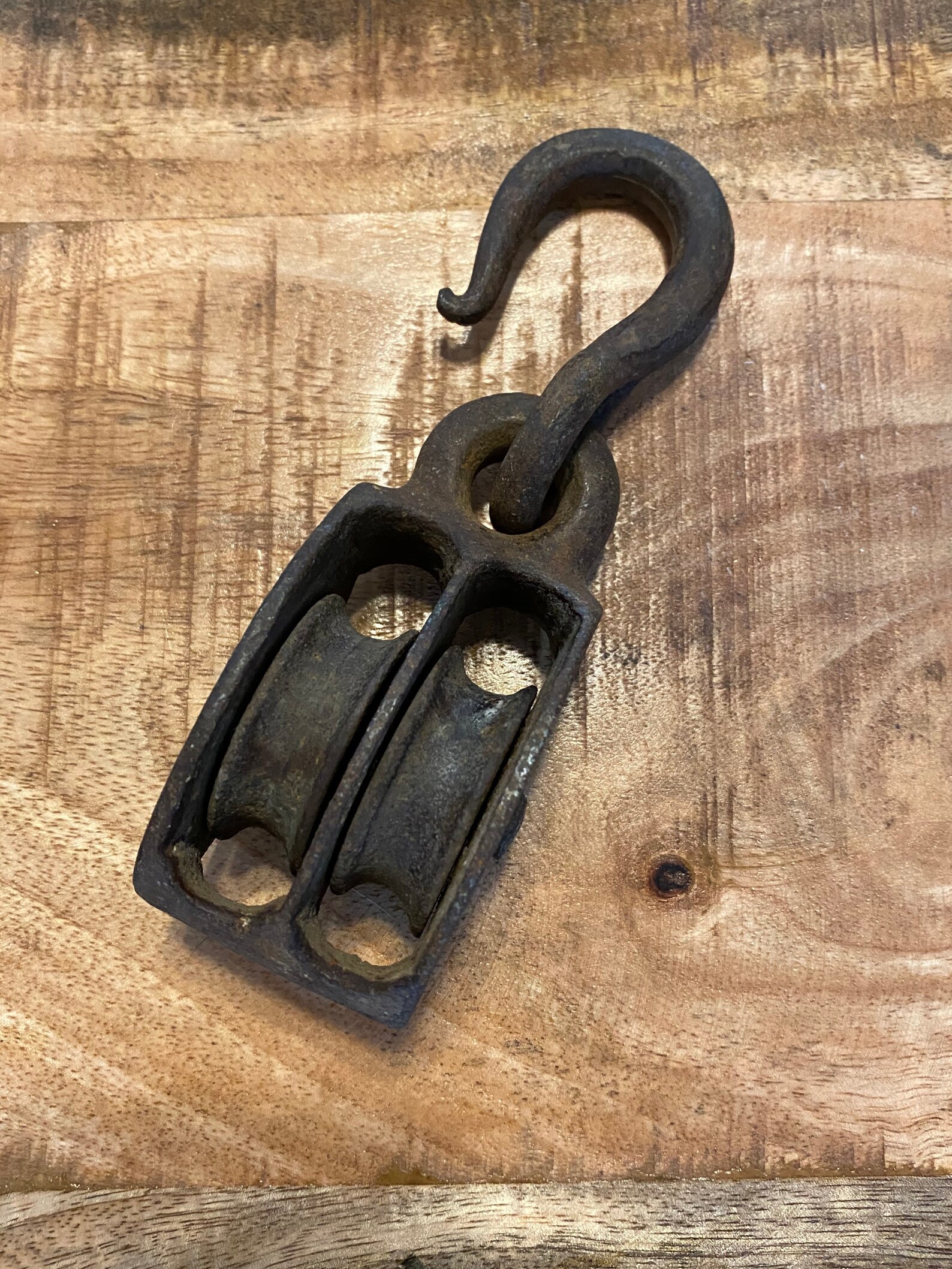 Small nautical antique block and tackle pulley Etsy