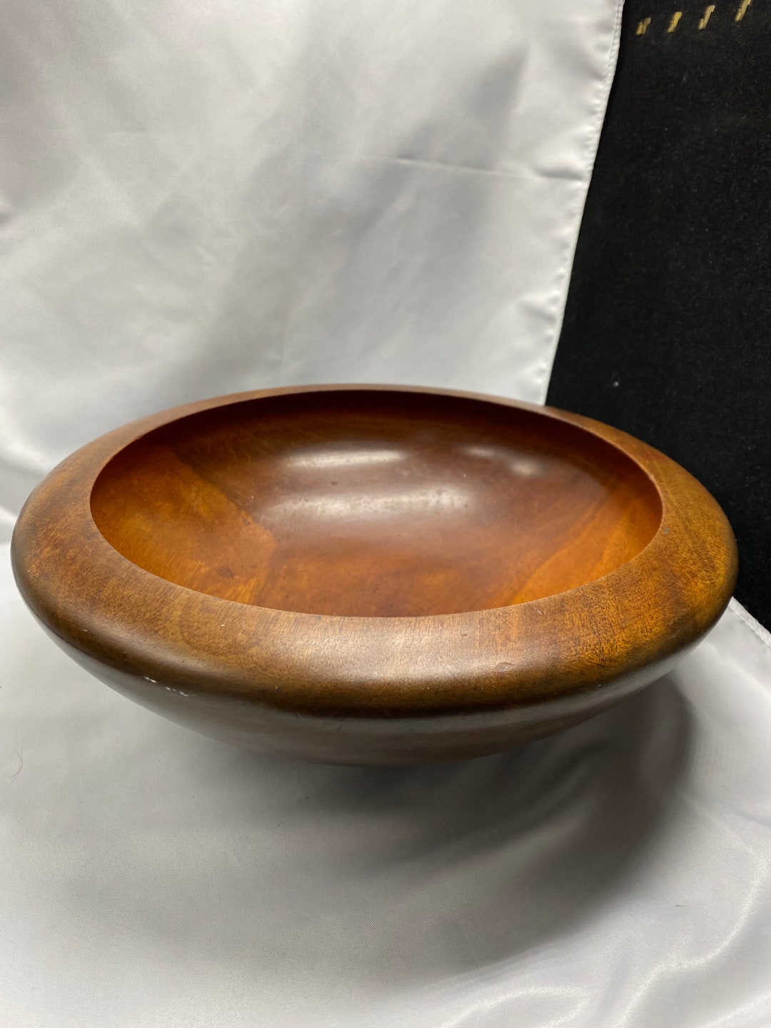 Mid Century Modern Mahogany Wooden Pedestal Bowl. - Etsy