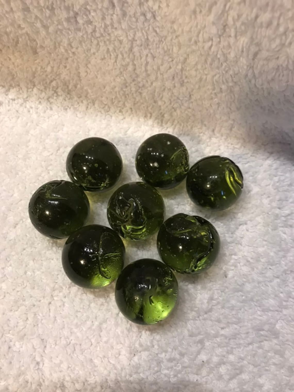 Vintage Primitive Green Glass Marbles Made in Germany. Etsy