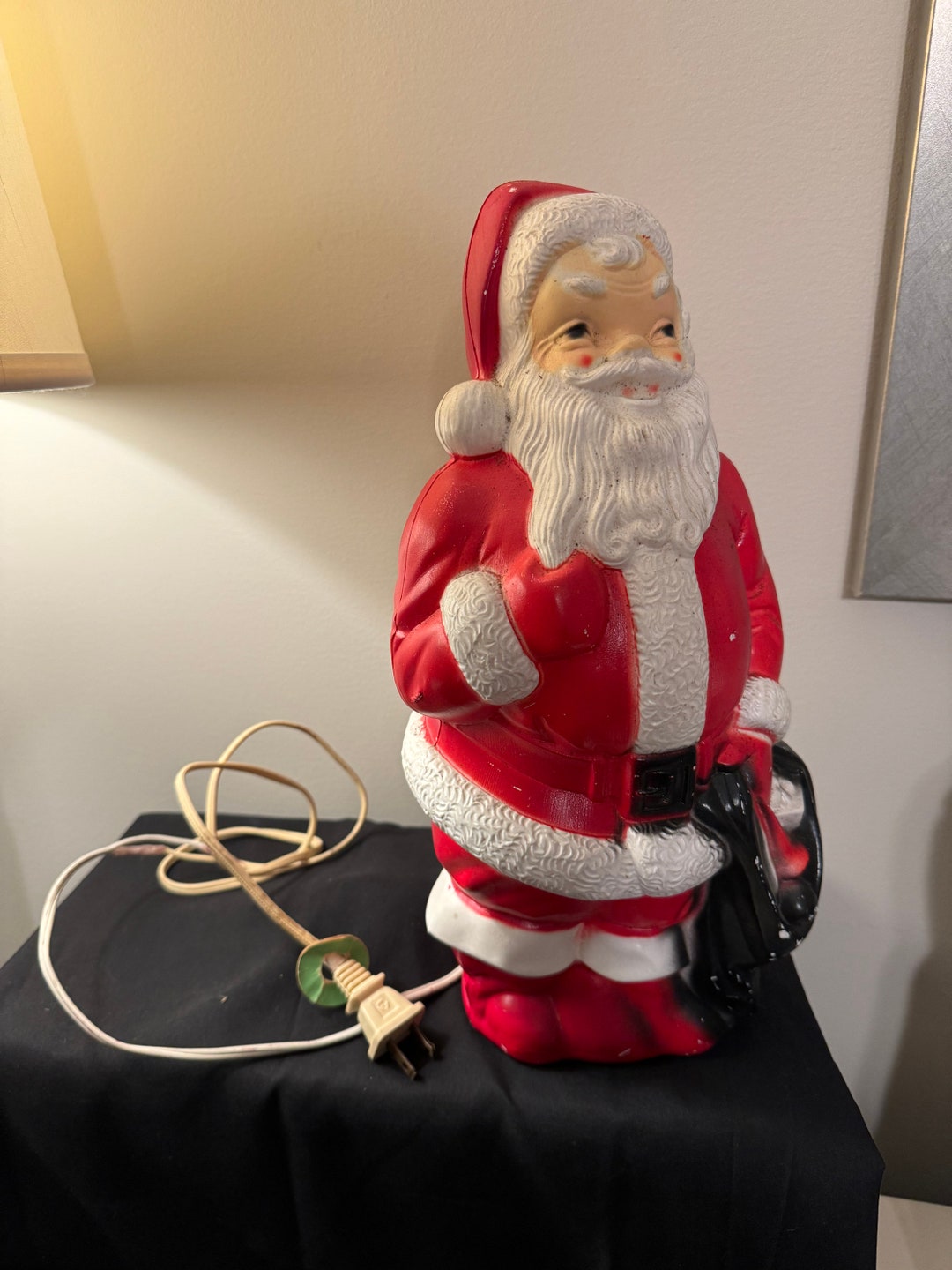 Vintage Plastic Light up Christmas Santa Claus Empire 1966 Etsy