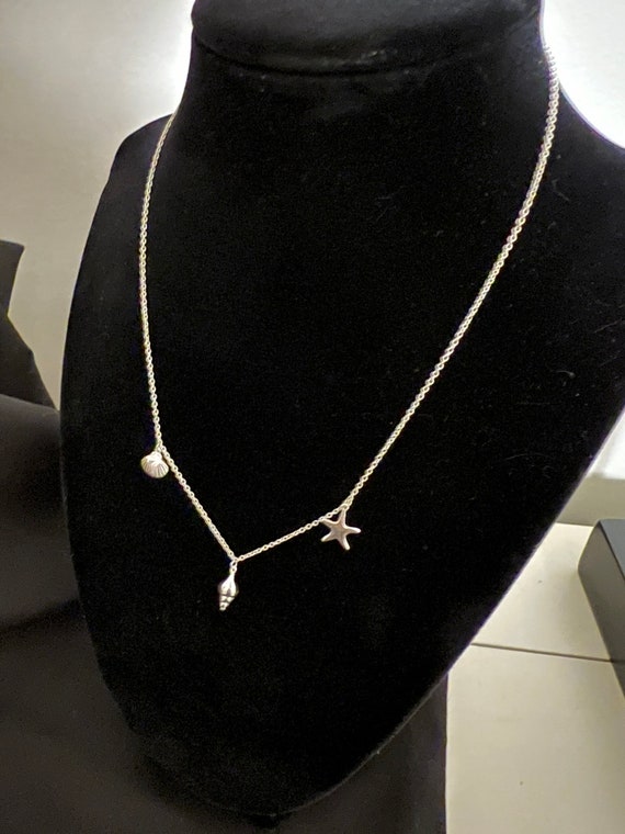 Sterling Silver Seashell Ocean Theme Necklace - image 3