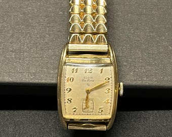 Vintage Elgin Deluxe 555 10k GF Men display picture 3