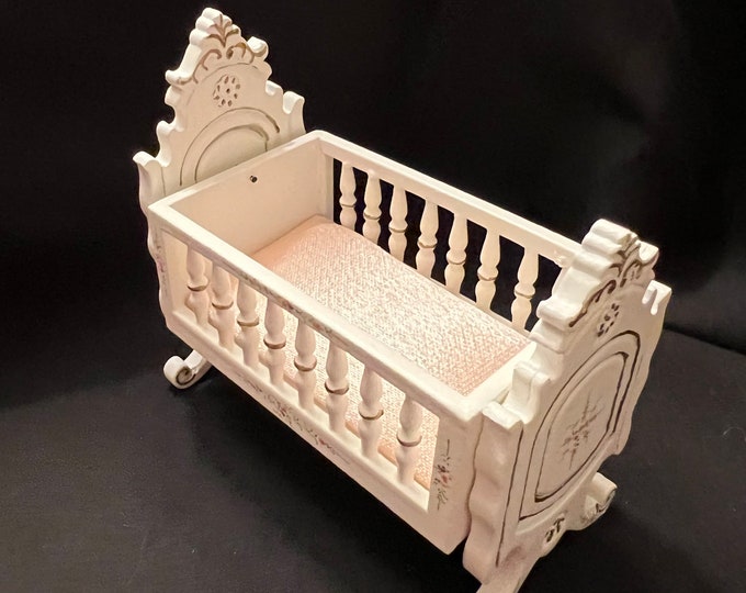 Miniature High Quality Dollhouse Furniture Baby Cradle 112 Scale Etsy