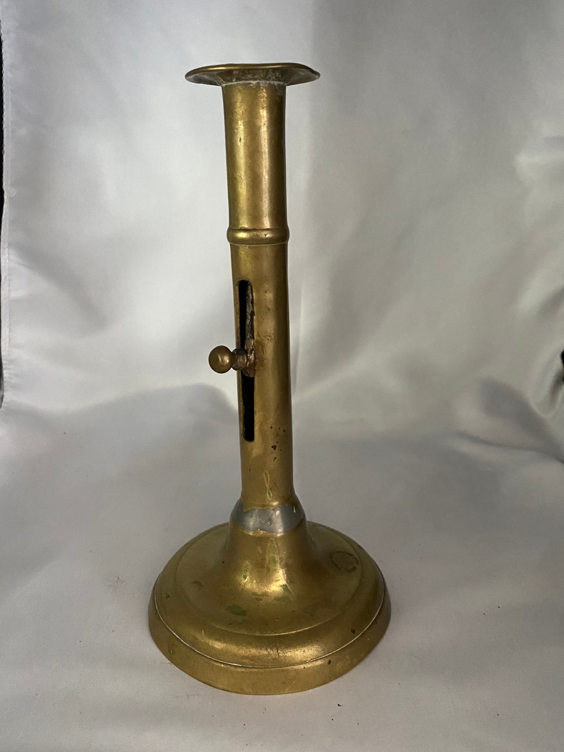 Antique Brass Push-up Candlestick Holder. -  Canada