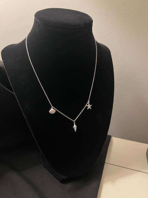 Sterling Silver Seashell Ocean Theme Necklace - image 4