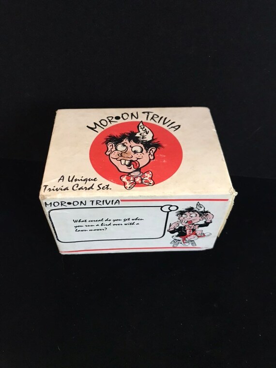 Moron Trivia Novelty Bar Card Game Etsy