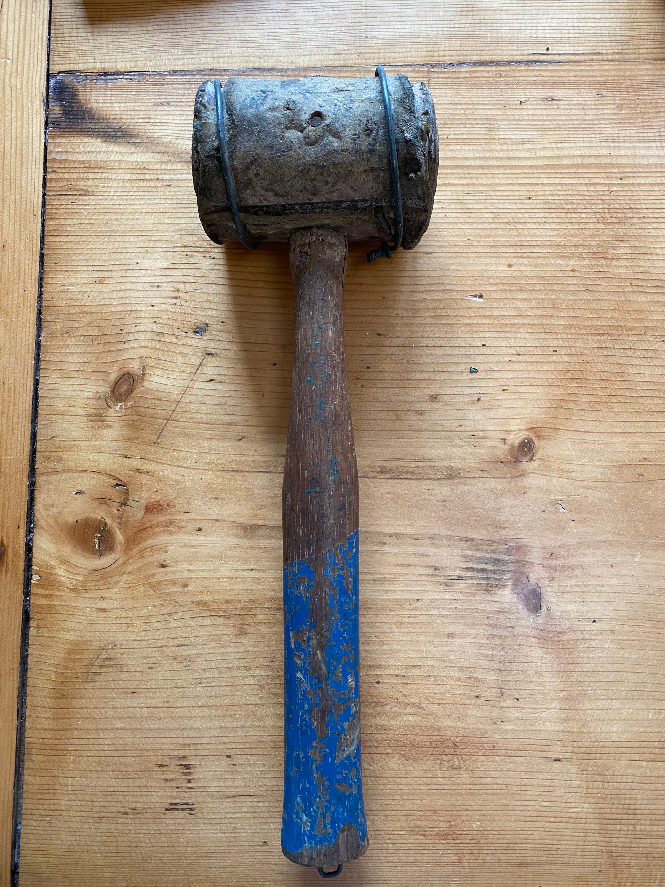 Primitive wooden mallet hammer tool. Home Improvement Home & Hobby etna