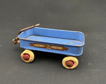 Souvenir radio flyer blue wagon from 1933 Chicago worlds fair.